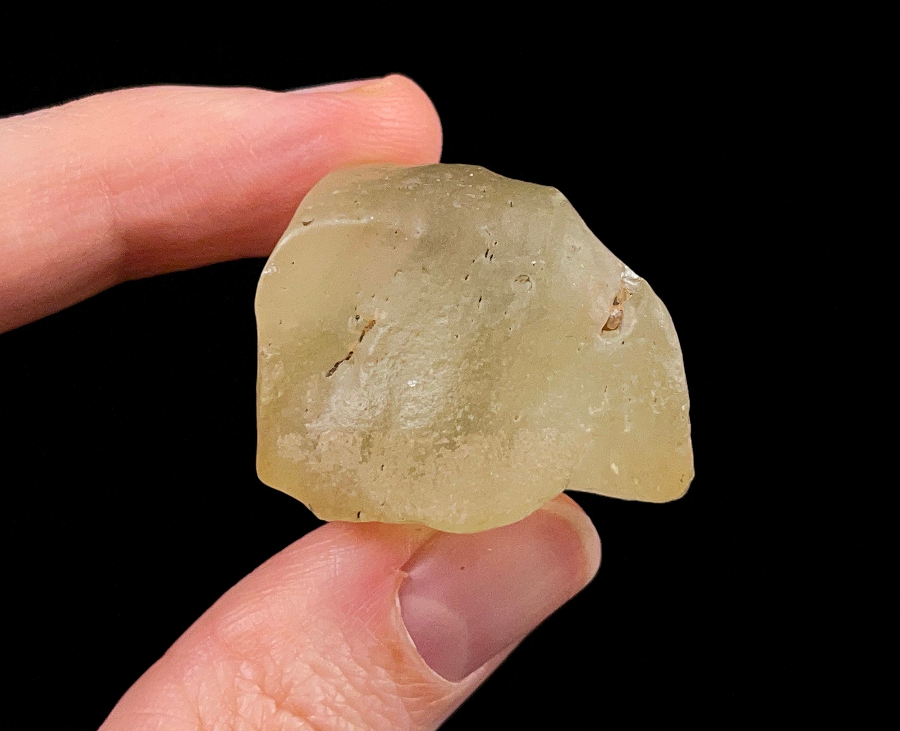 Natural Libyan Desert Glass Raw Crystal - Rare B Grade Mineral Specimen for Collectors, Healing Stones & Unique Home Decor | Perfect for Crystal Healing, Meditation & Gifting (52172)