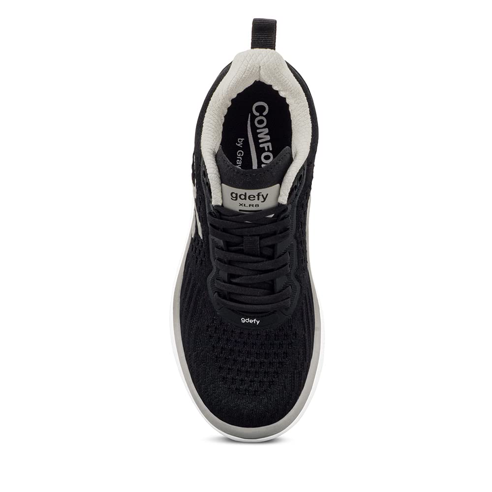 G-DEFY XLR8 Men's Supportive Running Shoes with VersoShock Technology - Arch Support Diabetic & Wide Width Shoes for Pain Relief from Prolonged Standing/Walking - Ideal for Work, Walking, Running & Daily Comfort