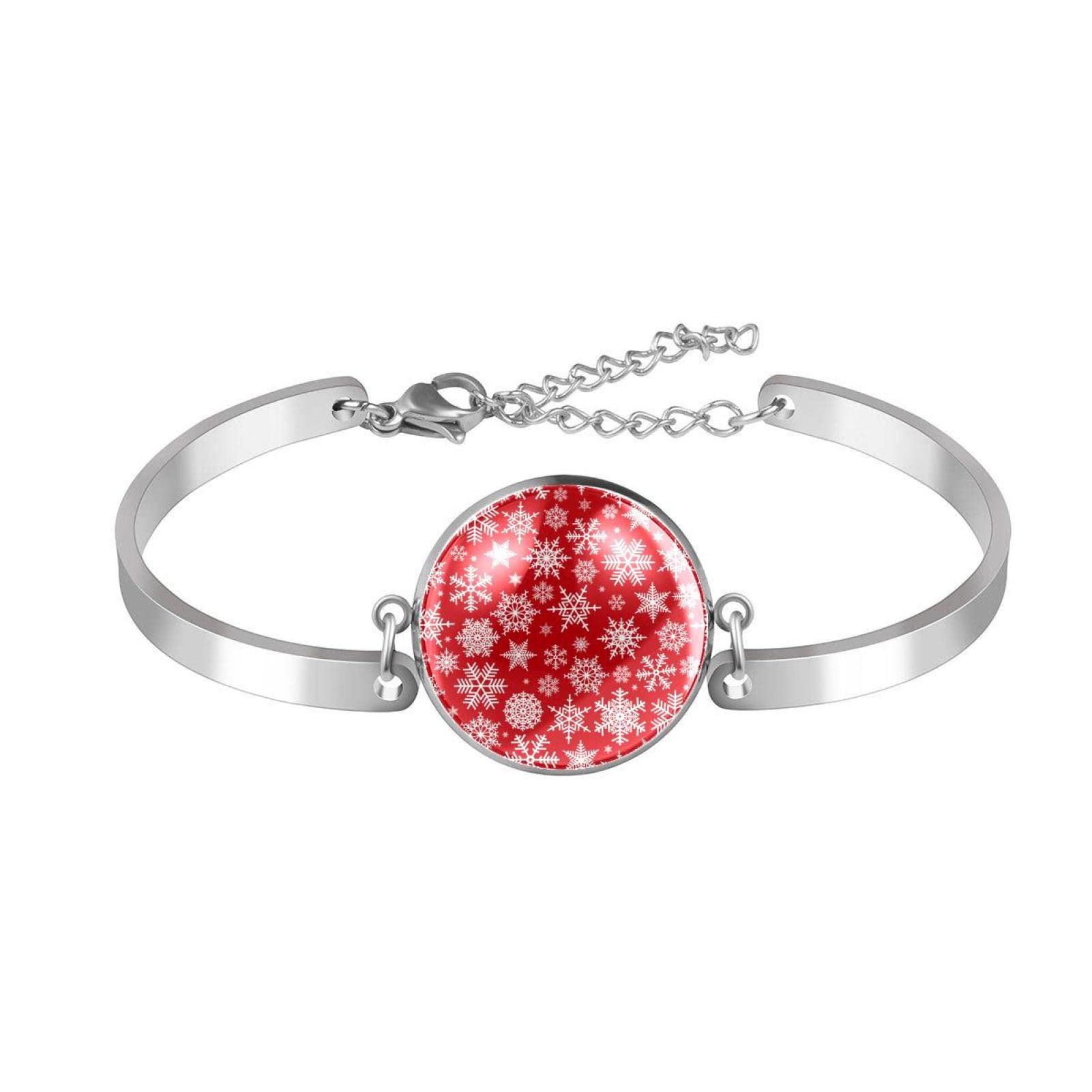 Custom Stainless Steel Adjustable Bracelets for Women - Personalized Birthday Jewelry Gift for Teen Girls - Elegant Bangle for Christmas, Party & Everyday Wear