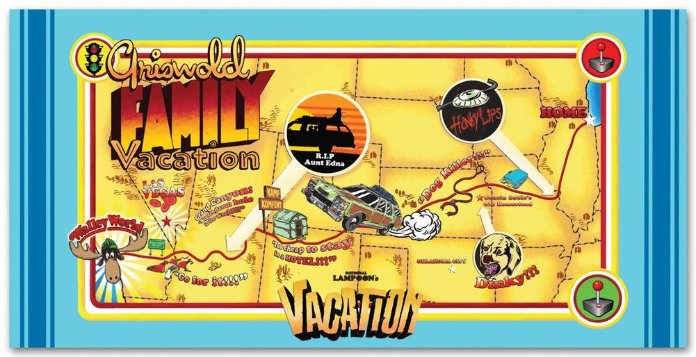 National Lampoon's Vacation Map Beach Towel - Large, Soft & Absorbent - Perfect for Beach, Pool & Travel - Official Licensed Merchandise