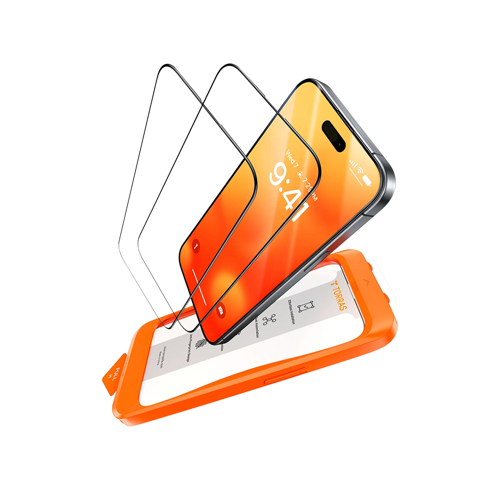 Tempered Glass Screen Protector for iPhone 15 - 9H Hardness, HD Clear, Anti-Scratch & Bubble-Free - Perfect for Work, Travel & Everyday Protection