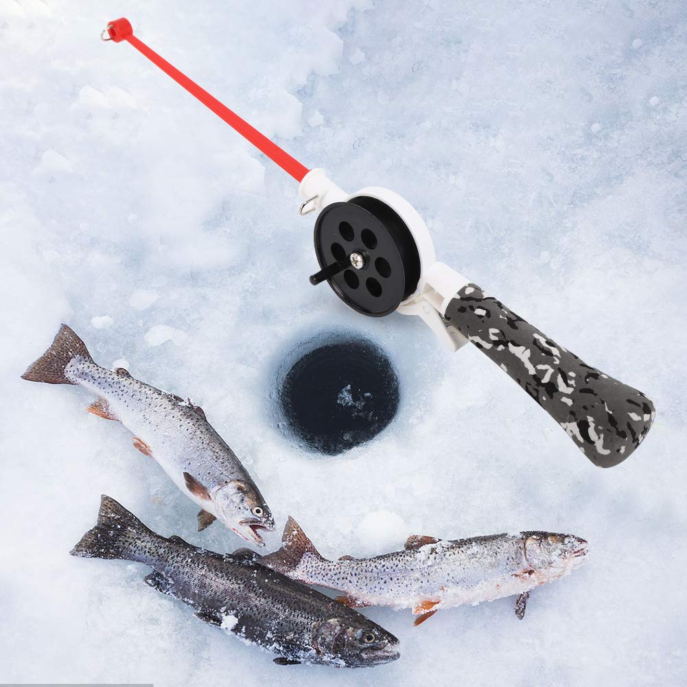 Low Resistance Kids Ice Fishing Rod - 34cm Durable Ice Fishing Pole with Reel for Beginners | Perfect for Winter Fishing Adventures & Outdoor Family Activities