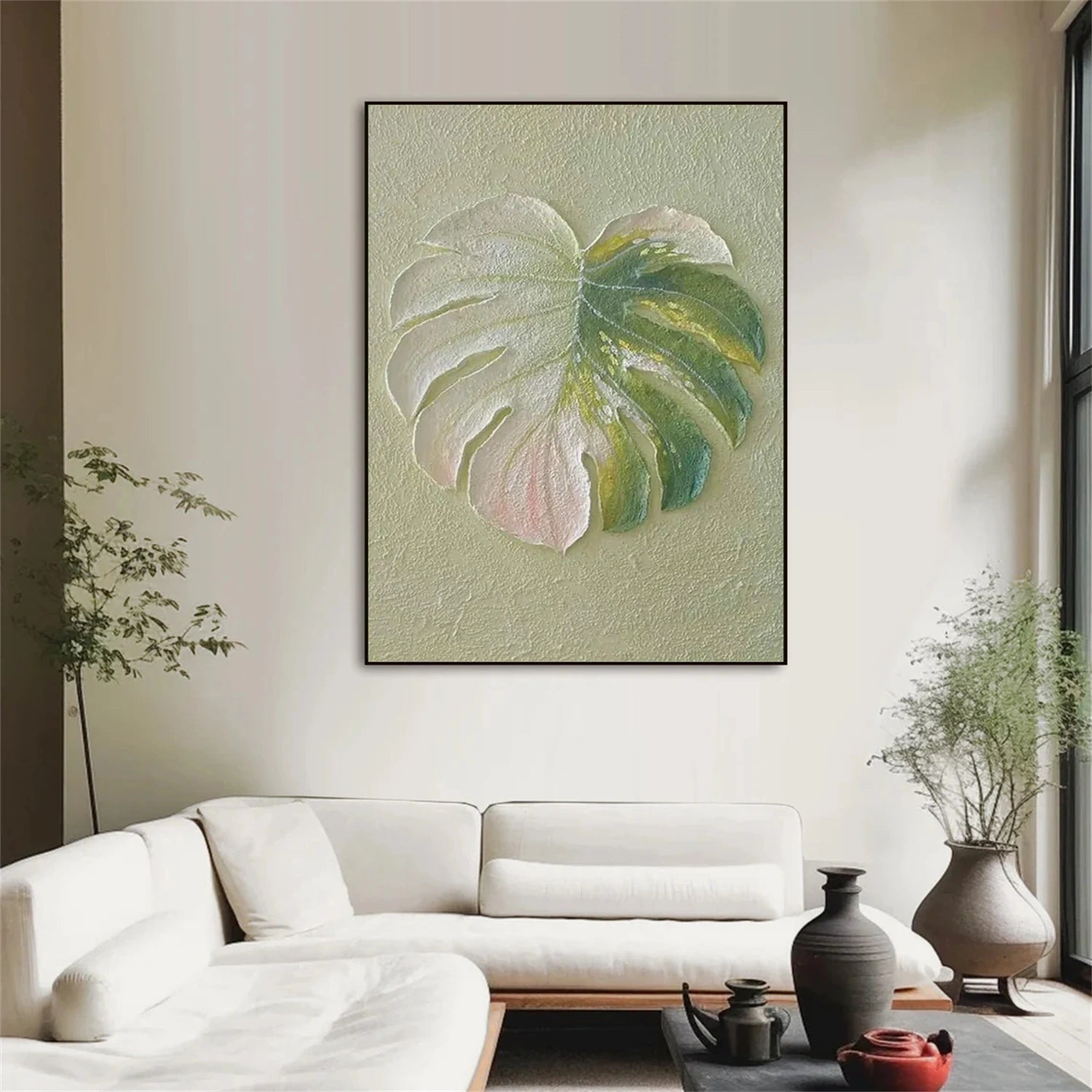 Flower and Tree Painting #FT 199 - Handmade Canvas Wall Art for Home Decor, Office, Living Room & Bedroom