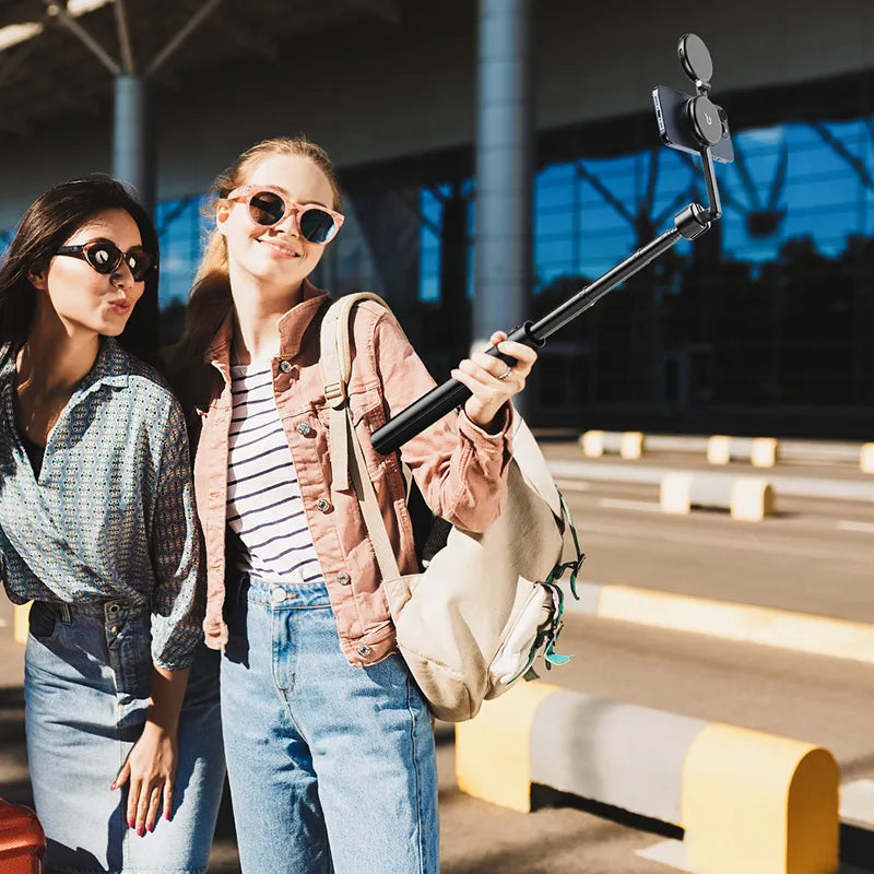 Ulanzi MG 002 Magnetic Phone Selfie Stick Tripod with Max M001B - Portable Travel Tripod for iPhone & Android, Perfect for Vlogging, Live Streaming & Outdoor Photography