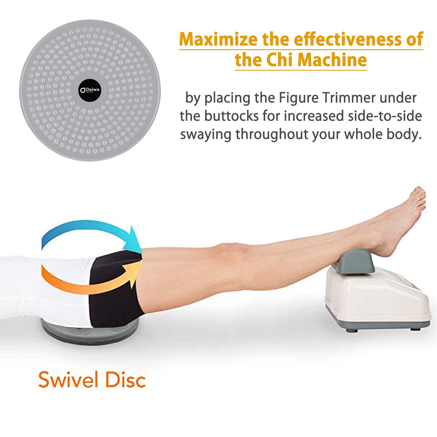 Daiwa Felicity Swing Master - Chi Swing Machine for Passive Aerobic Exercise | Full Body Workout Equipment with Figure Trimmer & Lymphatic Massage | Leg Exerciser for Home Gym, FSA/HSA Eligible | Perfect for Stress Relief, Weight Loss & Circulation Improvement