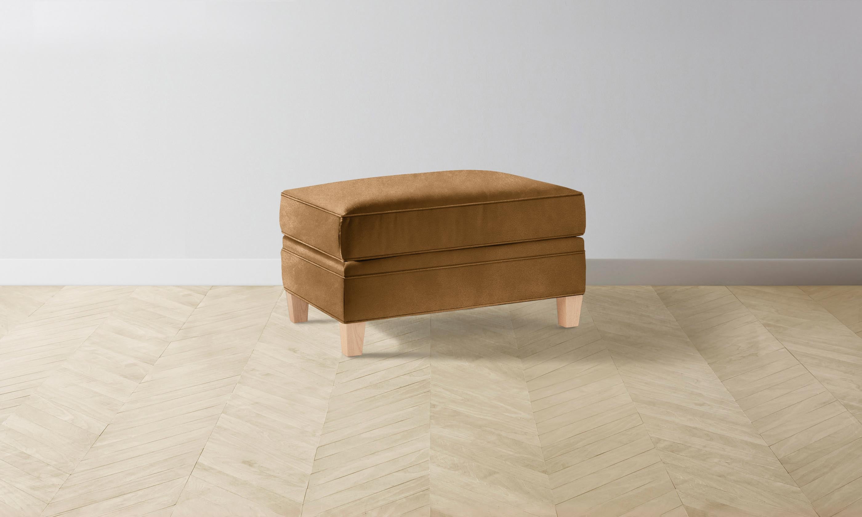 Premium Carmine Ottoman - Genuine Nubuck Leather Saddle Stool with Metal Legs | Footrest, Living Room Decor, Bedroom Seating | Perfect for Home, Office & Lounge Areas