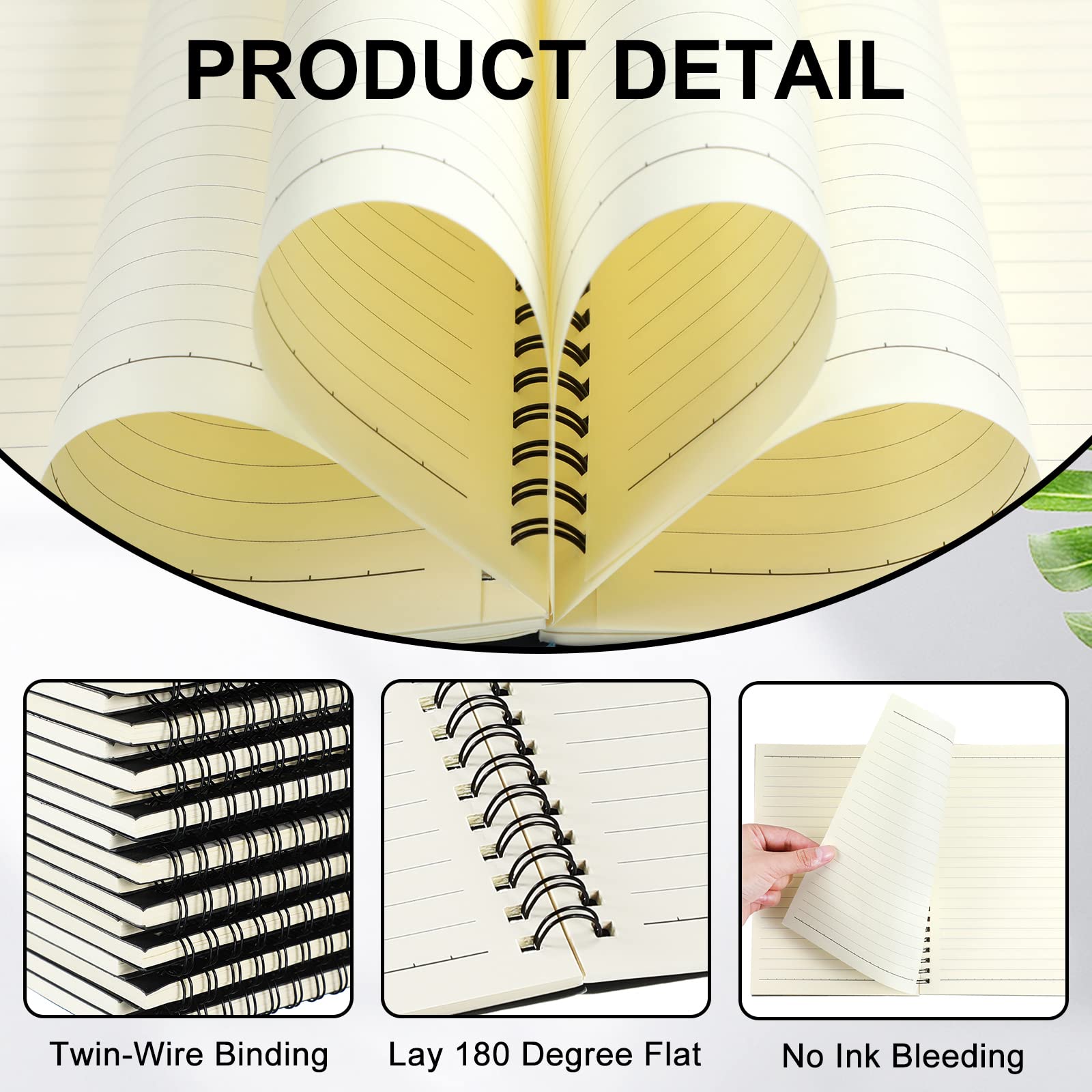 Yahenda Spiral Notebook A5 College Ruled Journal - 8.3