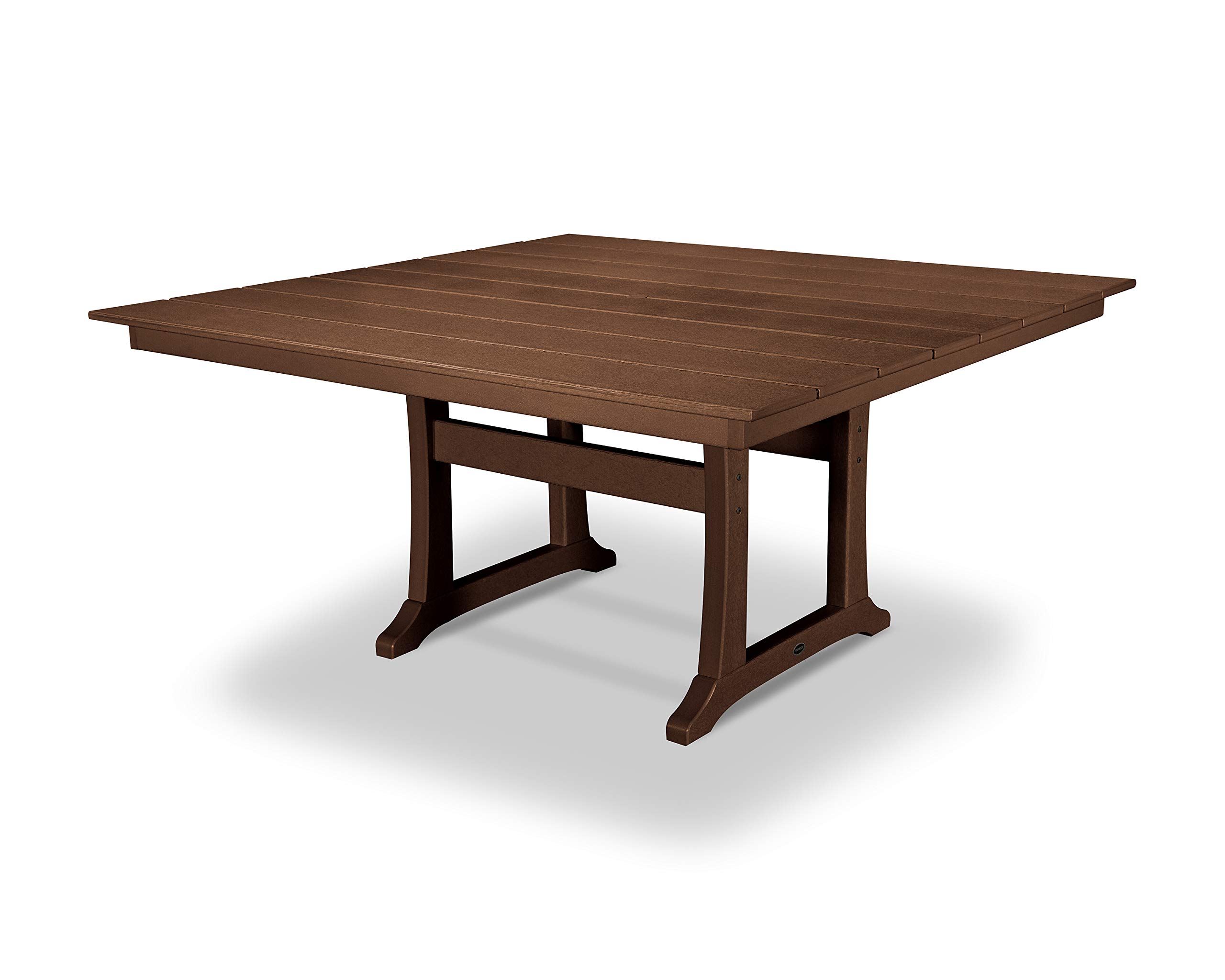 POLYWOOD® Teak Dining Table - Durable Outdoor Furniture for Patio, Deck, and Garden Dining