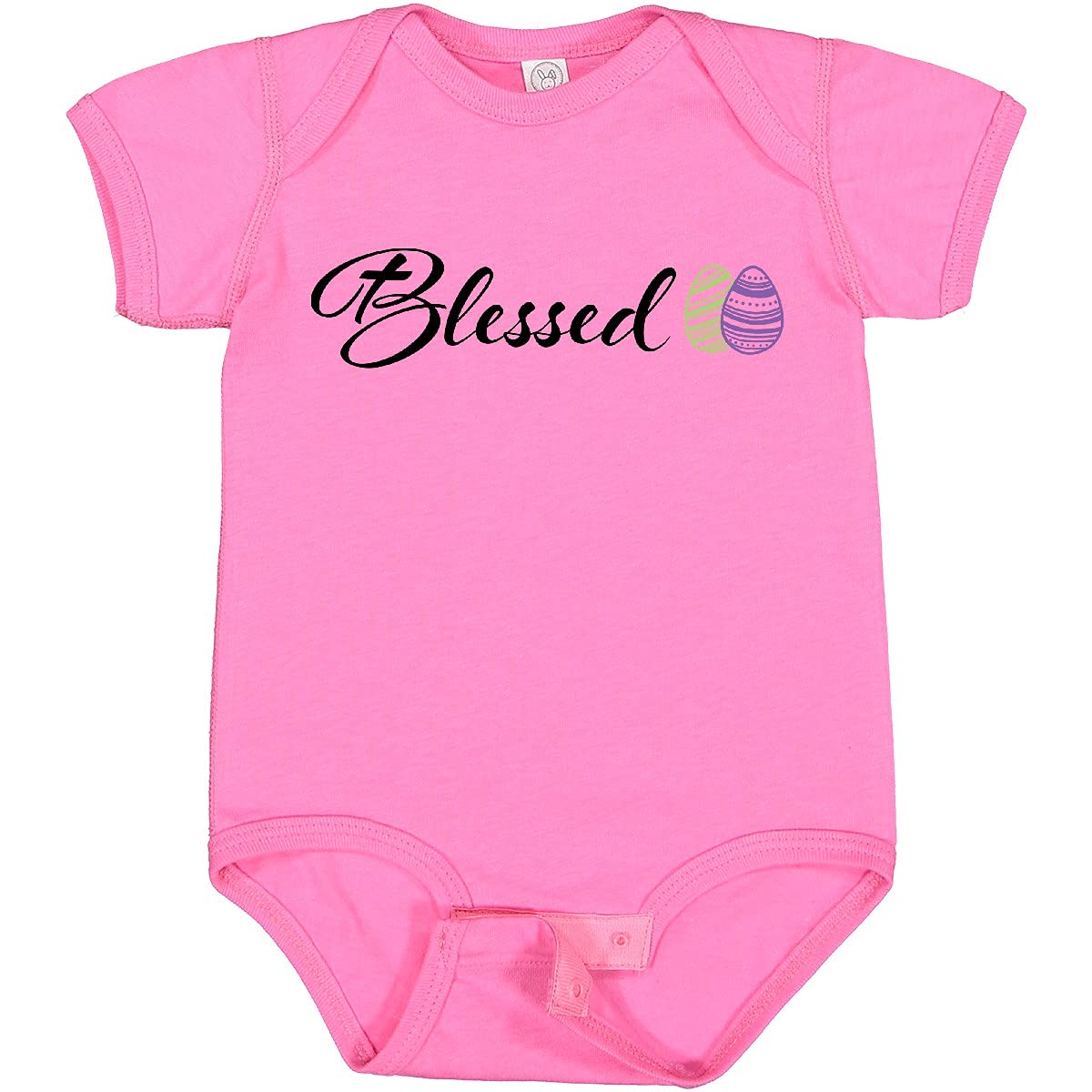 Easter Blessed with Green and Purple Eggs Baby Bodysuit - Cute Easter Outfit for Infants & Toddlers - Perfect for Easter Photos, Family Gatherings & Spring Celebrations