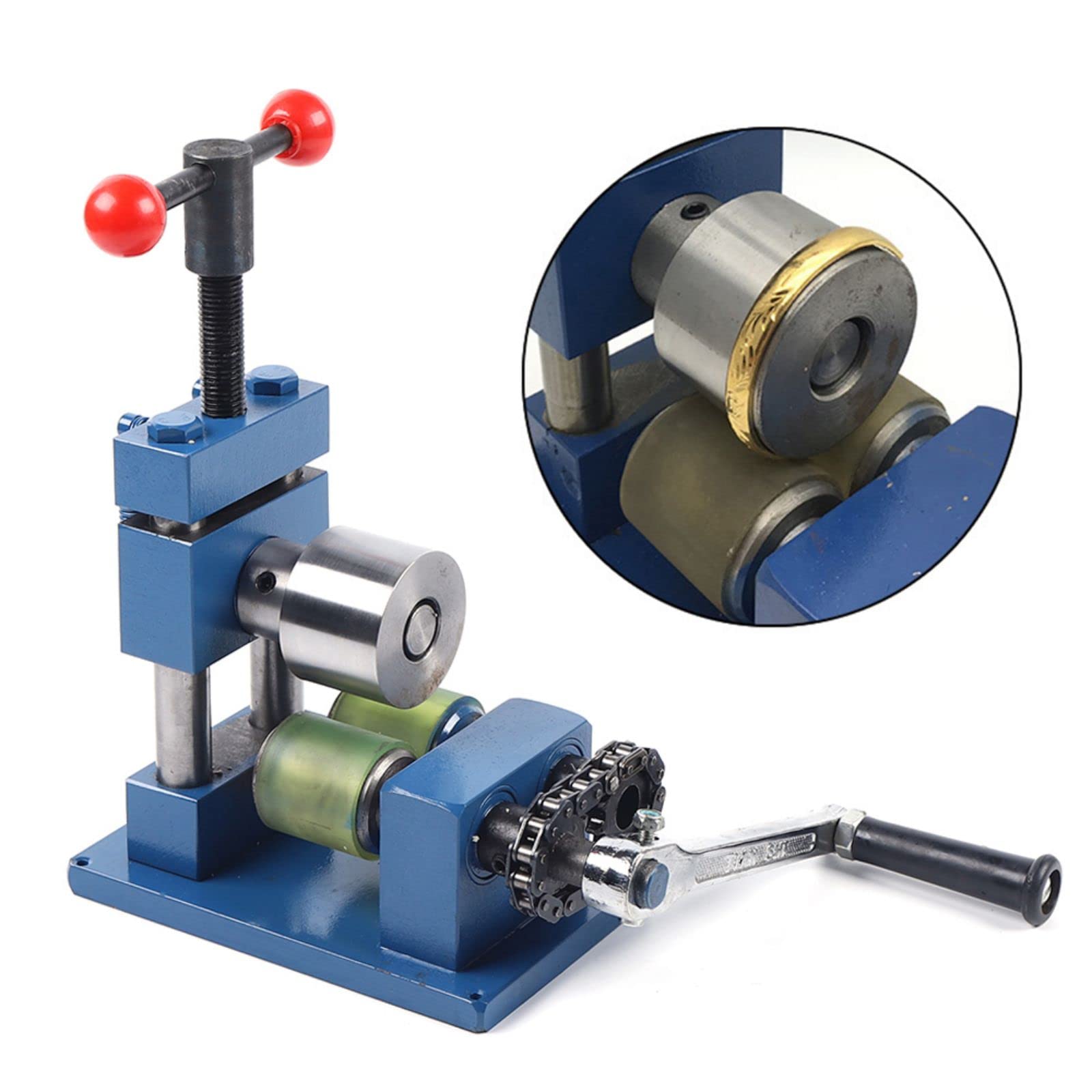 Multi-Function Hand Crank Ring Bracelet Bending Machine | 2-in-1 Press Brake & Forming Tool for Jewelry Making | DIY Craft, Metalworking & Professional Goldsmithing