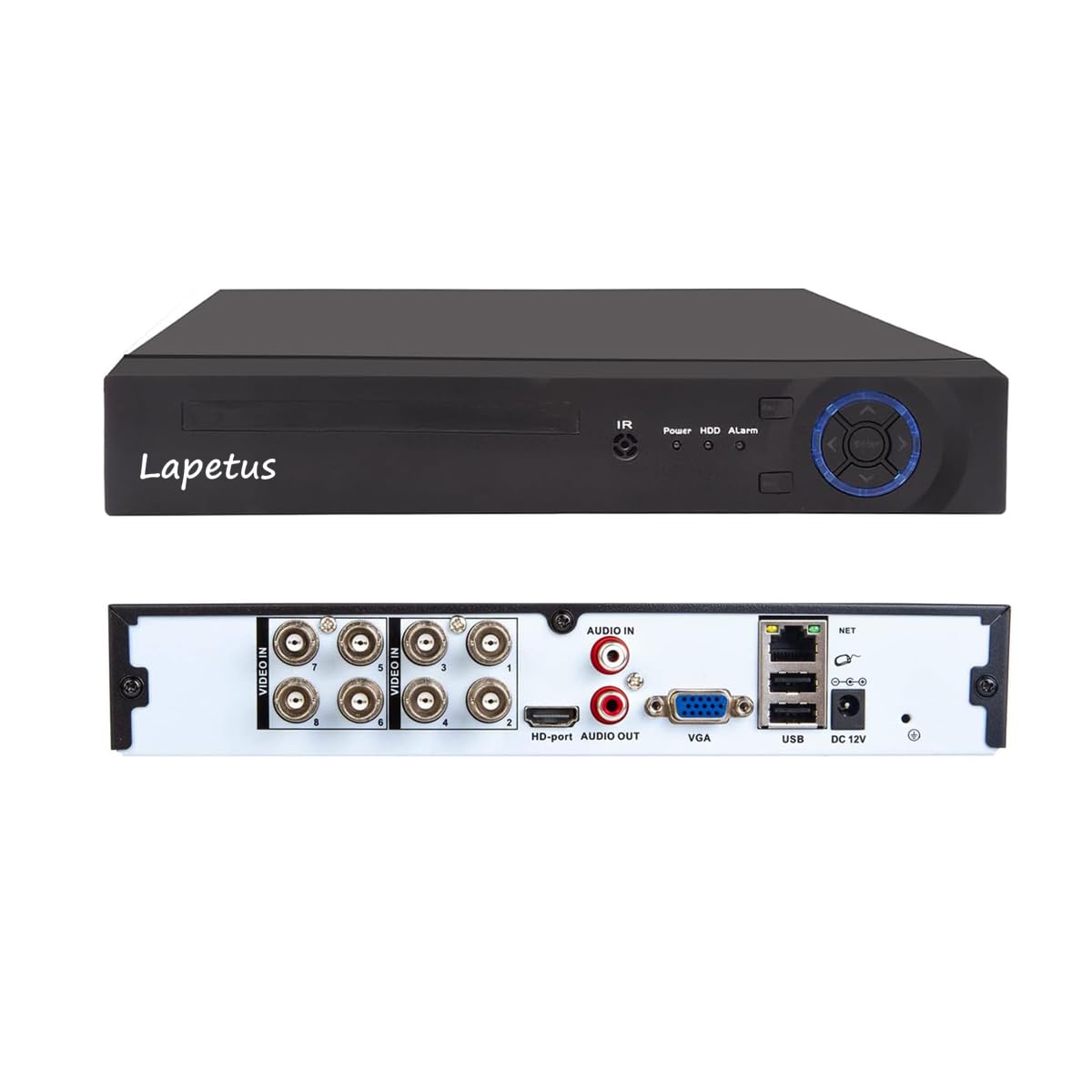 8CH 5-in-1 Hybrid DVR Security System - 1080P NVR/AHD/TVI/CVI/Analog Support, Motion Detection, Standalone CCTV Video Recorder (HDD & Cameras Not Included) - Ideal for Home Security, Business Surveillance & Property Monitoring
