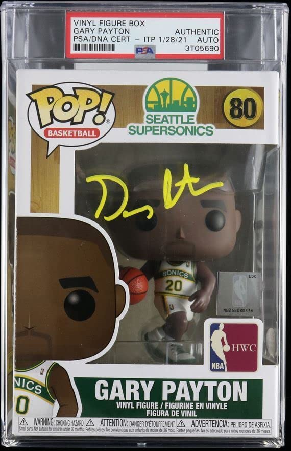 Gary Payton Autographed Funko Pop #80 - PSA/DNA Certified - Seattle Supersonics Memorabilia - Perfect for NBA Fans & Collectors - Great Gift for Sports Enthusiasts & Home Decor