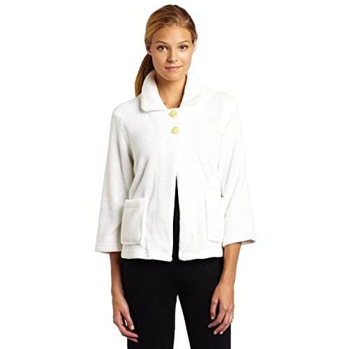 Stylish Women's Bed Jacket with Peter Pan Collar - Soft Loungewear for Relaxing at Home, Reading & Morning Coffee