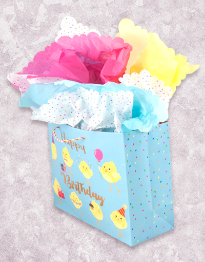Birthday Party Chick-Themed Gift Bags - Fun Easter & Spring Celebration Favors for Kids - Perfect for Classroom Treats, Baby Showers & Birthday Party Goodie Bags