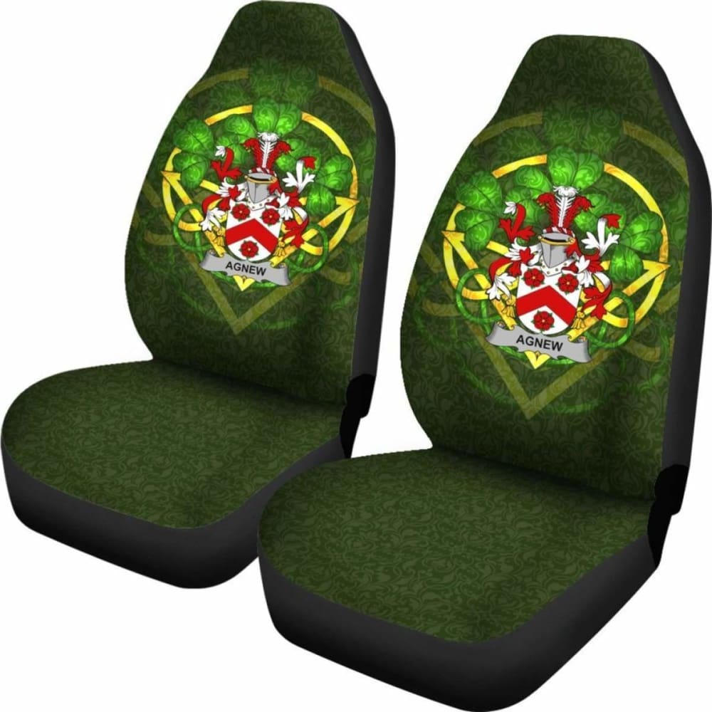 Agnew Ireland Car Seat Cover Set of 2 - Celtic Shamrock Design for Cars, Trucks & SUVs | Waterproof & Durable Protection | Perfect for St. Patrick's Day & Irish-Themed Decor