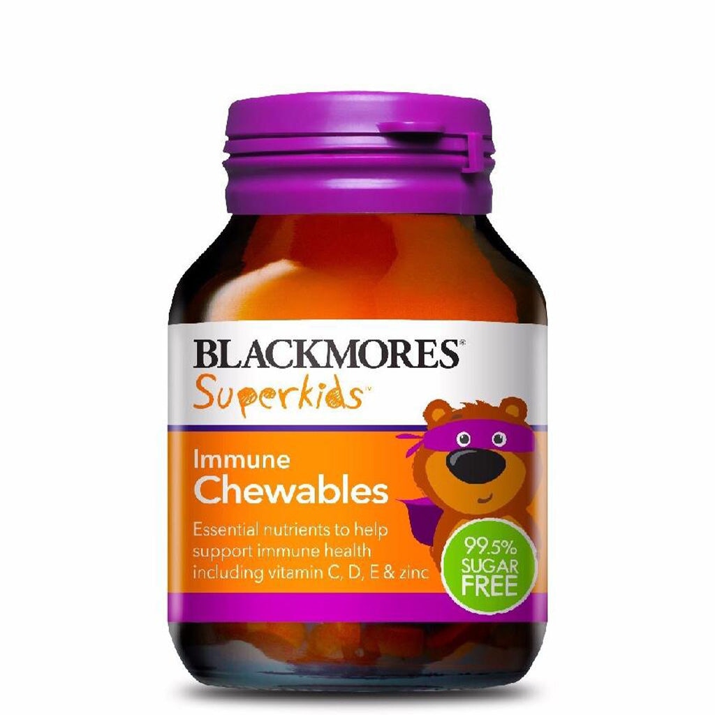 Blackmores Superkids Immune Chewable Vitamins for Kids - Boosts Immunity & Supports Healthy Growth - Perfect for School, Travel & Daily Wellness