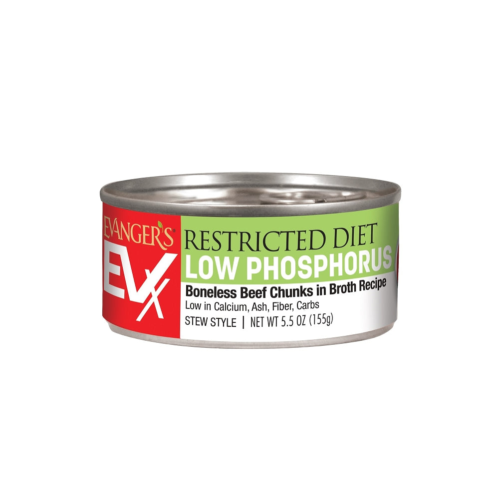 Low Phosphorus Boneless Beef Chunks in Broth - Grain-Free Wet Cat Food for Kidney Health - Perfect for Senior Cats & Cats with Renal Issues - High Protein Meal Topper or Standalone Meal