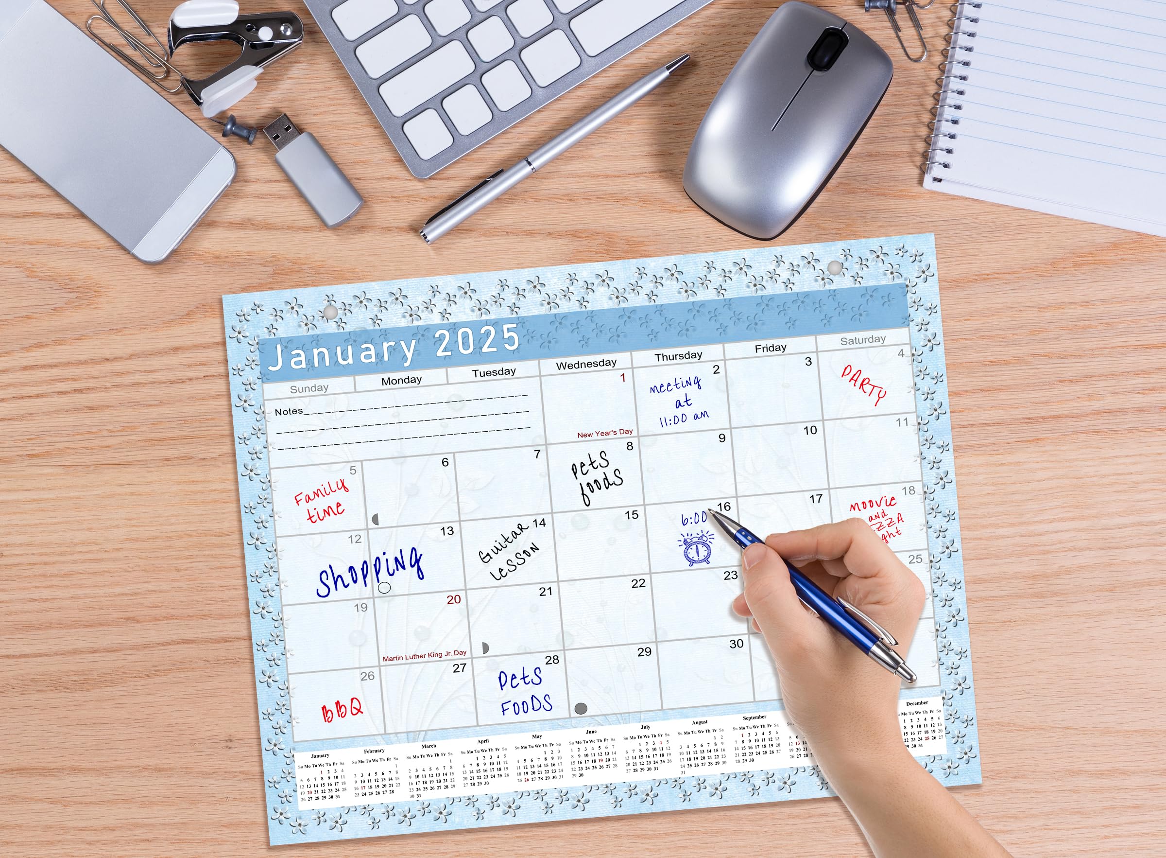 2025 Magnetic Desk Calendar - 12 Month Wall & Desktop Planner with Monthly Pages - Perfect for Office, Home, and School Organization (Edition #18)