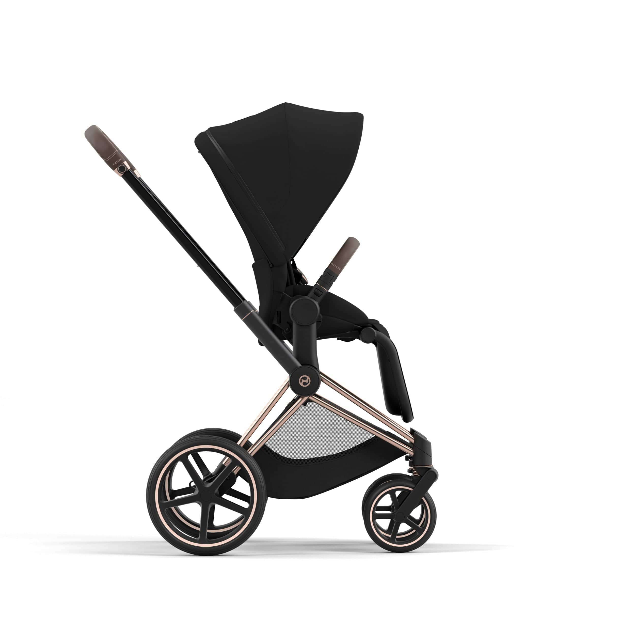 Cybex Priam 4 Complete Luxury Stroller - Rose Gold & Brown | Premium Baby Stroller with All-Wheel Suspension | Perfect for City Walks & Outdoor Adventures