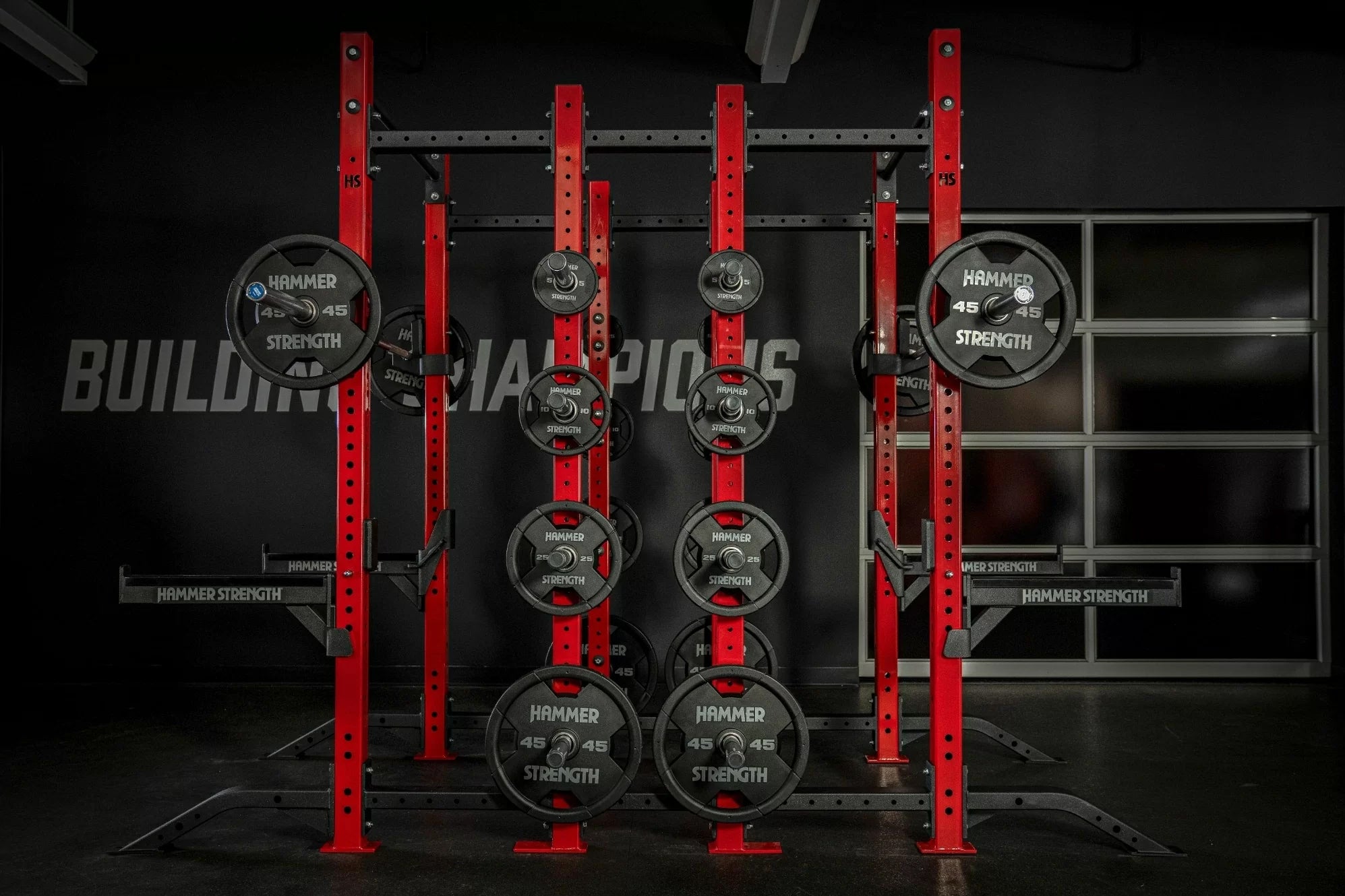 Hammer Strength HD Athletic NX Half Half Combo Rack - Professional Gym Equipment for Home & Commercial Strength Training - Perfect for Weightlifting, CrossFit, and Functional Fitness Workouts