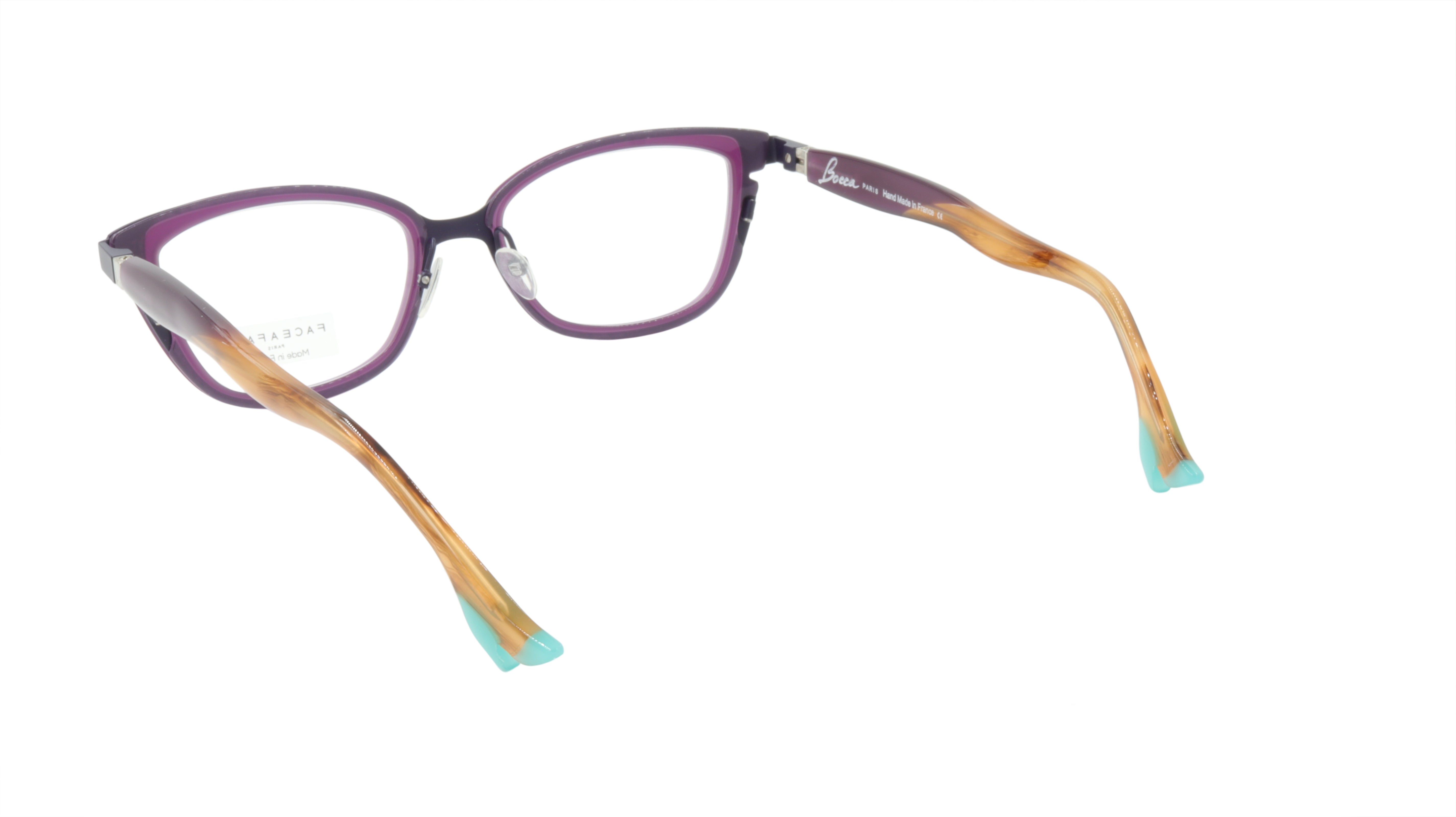 Face A Face BOCCA STAR 1 Eyeglasses Frame - Acetate Dark Violet & Dark Plum (Col. 9130) | Stylish Reading Glasses for Women & Men | Perfect for Office, Reading & Daily Wear