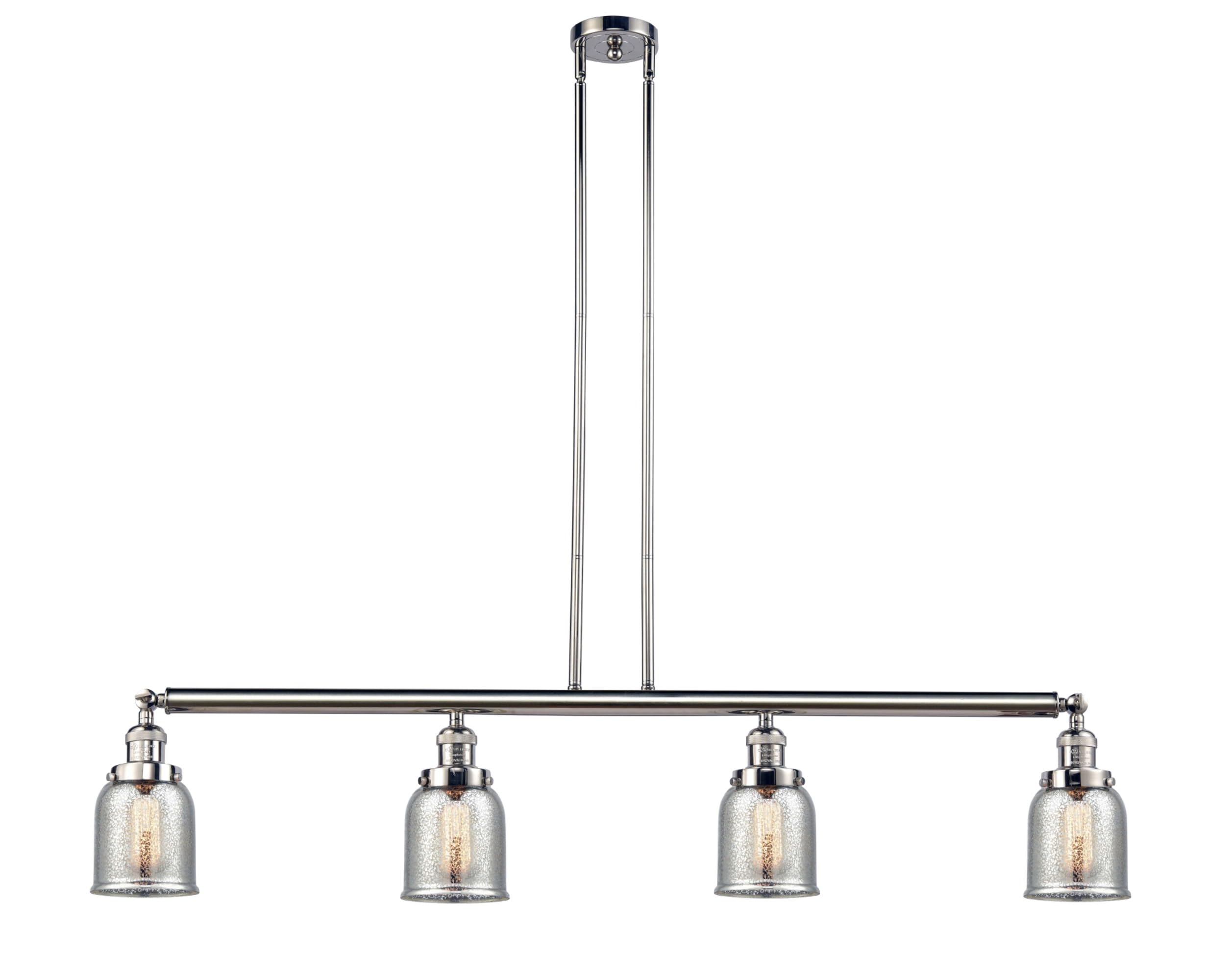 214-PC-G53 Small Bell 3-Light Island Pendant Light in Polished Chrome - Perfect for Kitchen Islands, Dining Rooms & Modern Home Decor