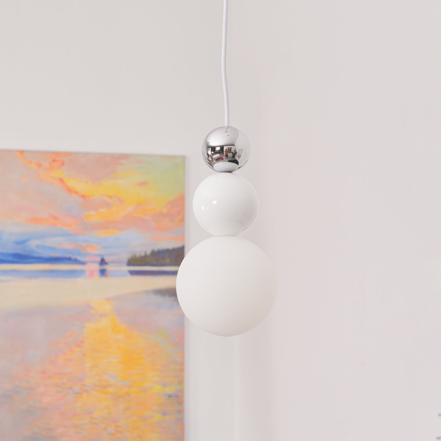 Modern Acrylic Three Ball Pendant Light Fixture - Sleek Hanging Chandelier for Dining Room, Kitchen Island, or Bedroom Lighting Decor
