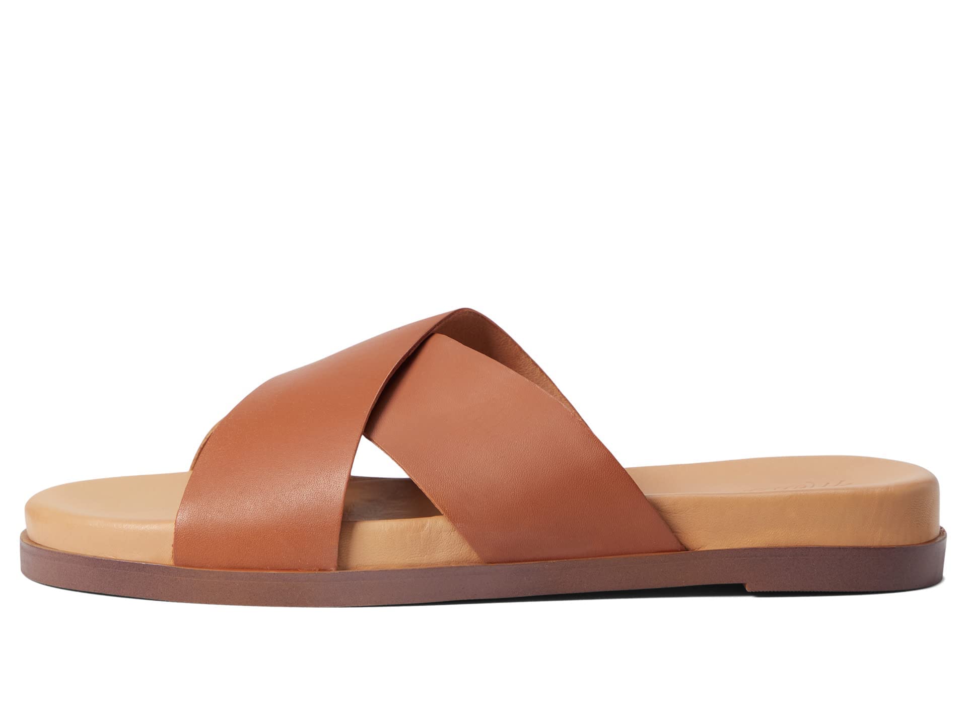 Madewell Women's Percy Crisscross Slides - Comfortable Leather Sandals for Summer | Casual Beach, Poolside & Everyday Wear
