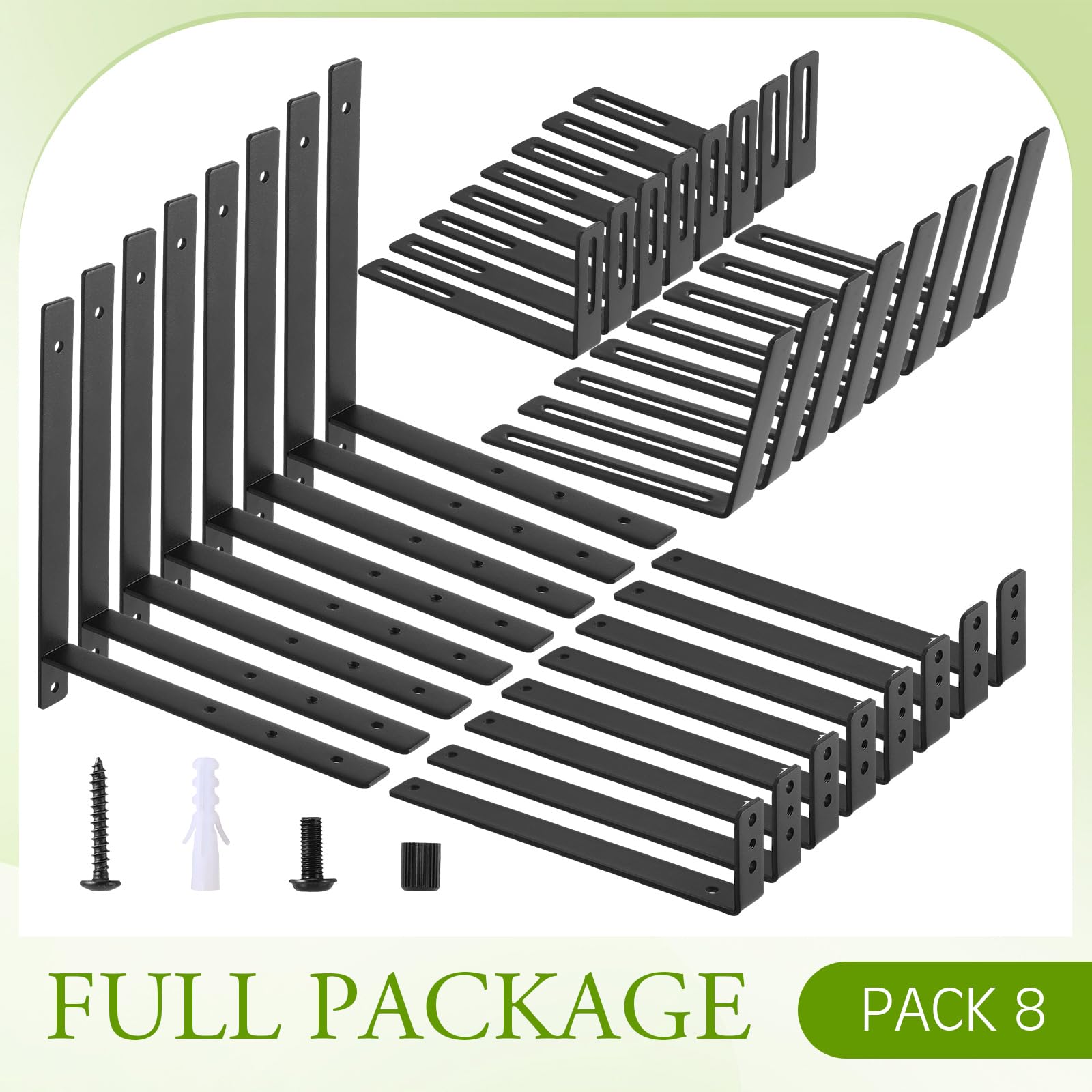 12 Pack Black Rectangular Planter Box Brackets Set - 17.3 x 7.5 x 5.5 Inch with Saucers & Adjustable Railing Brackets for Indoor/Outdoor Gardens, Patios, Balconies & Home Decor - Perfect for Flowers, Herbs & Small Plants