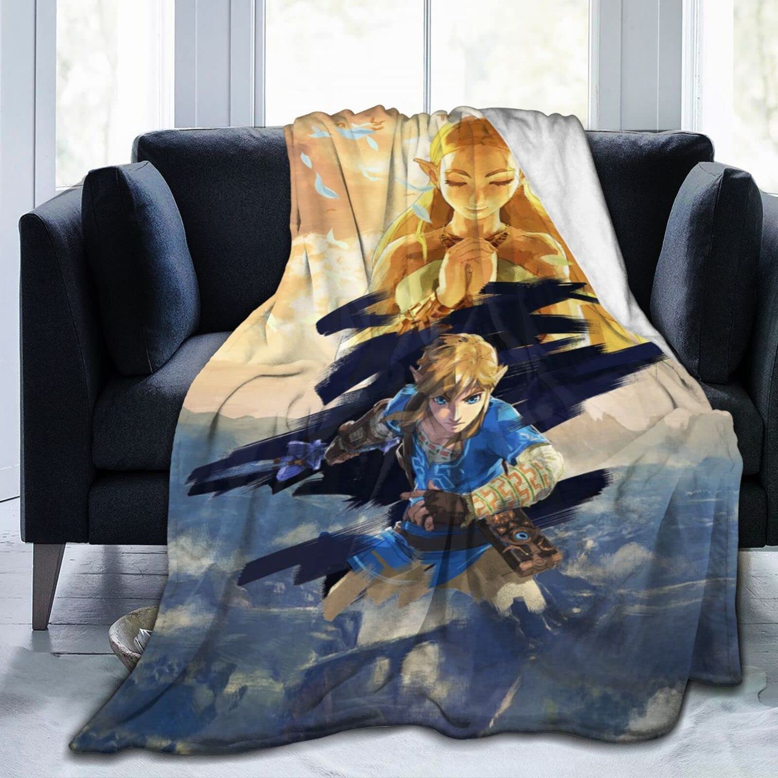 TeeDemon Legend Blanket - Ultra Soft Flannel Fleece Throw Blanket for Adults & Kids - Lightweight Cozy Blanket for Living Room, Travel & Camping - 50x40 Inches - Perfect for Air Conditioning, Sofa Lounging & Outdoor Adventures