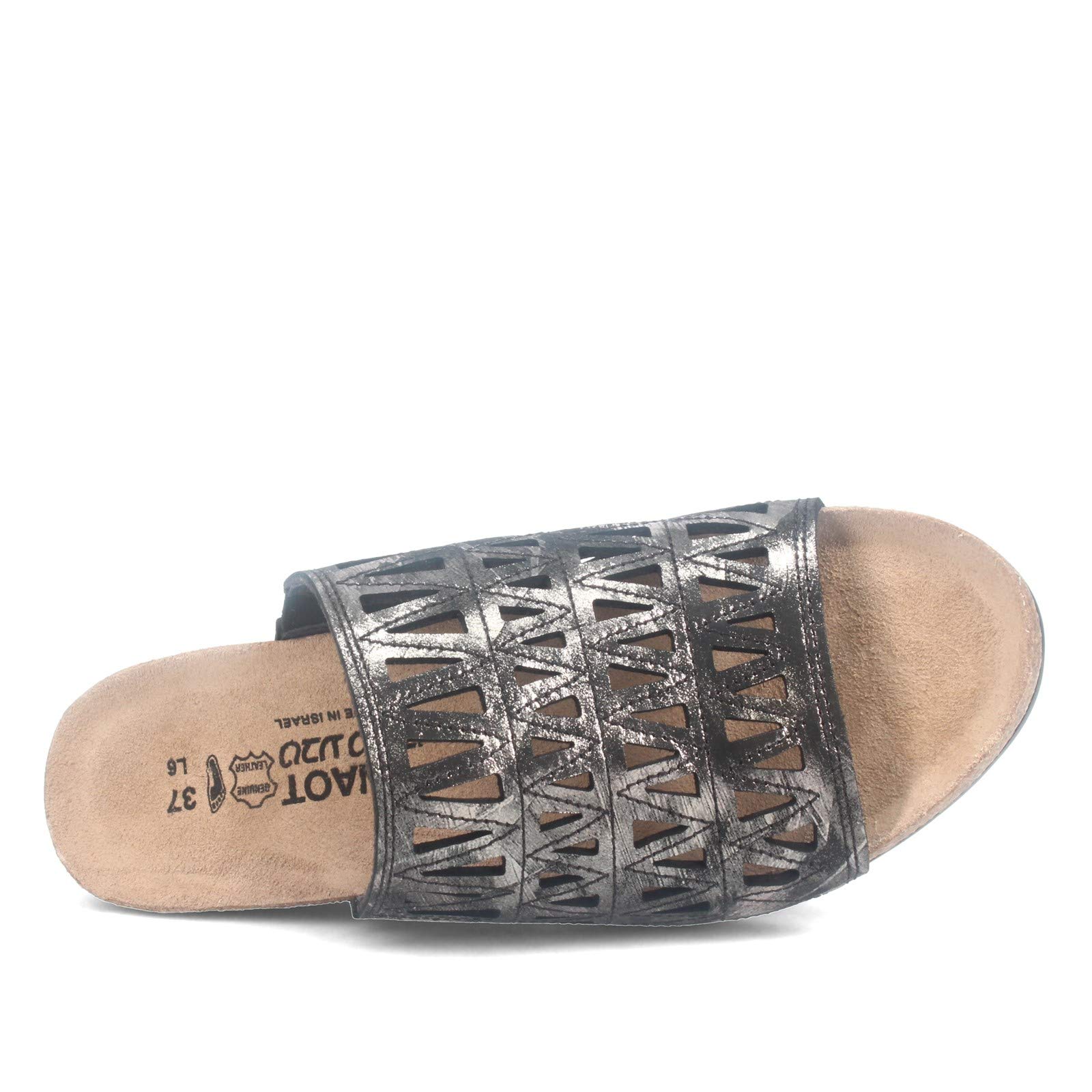 NAOT Women's Crown Comfortable Leather Sandals - Black Size 38 (US 7.5 M) - Perfect for Summer Walking, Travel & Casual Outings