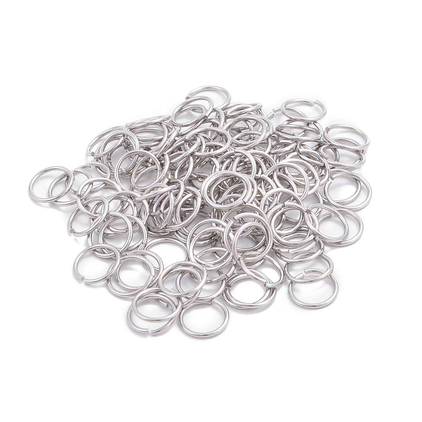 Premium 304 Stainless Steel Jump Rings - 4mm to 16mm (8 Sizes) - Durable & Rustproof Jewelry Making Supplies - Perfect for DIY Bracelets, Necklaces, Keychains & Craft Projects - Sold per Bag