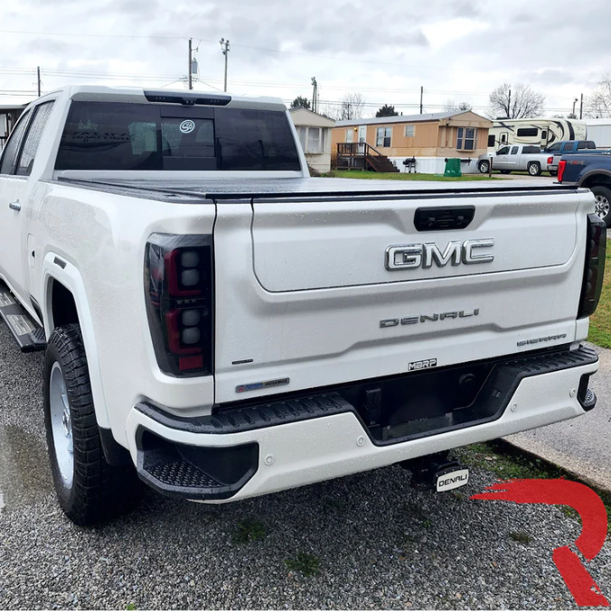 GMC Sierra 2500/3500 2020-2023 LED Tail Lights - Smoked OLED Replacement for OEM - Perfect for Night Driving & Off-Road Adventures