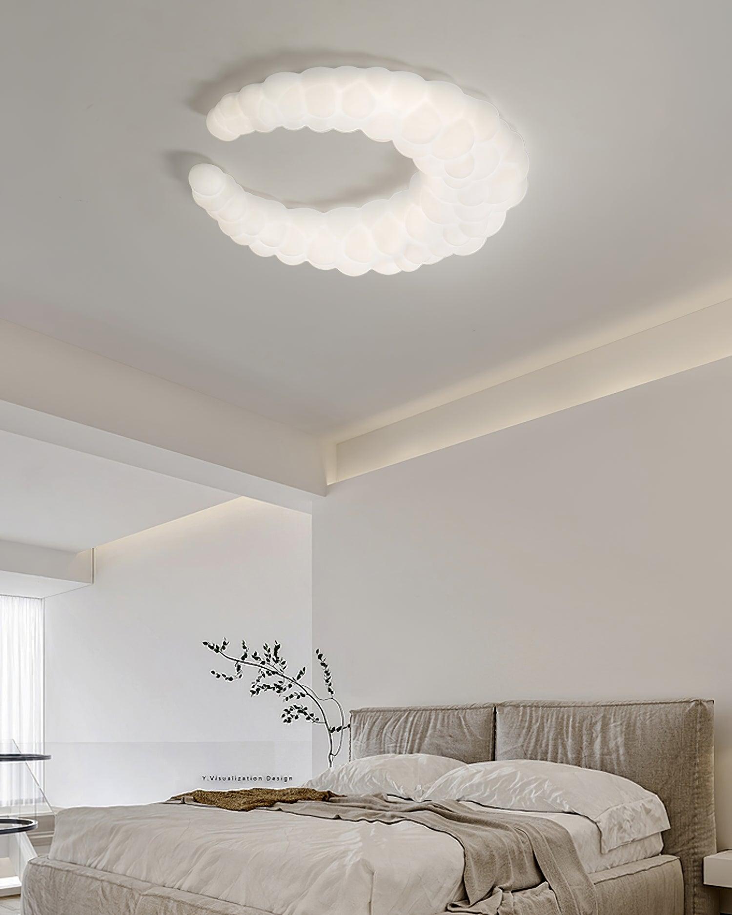 Modern LED Ceiling Light Fixture - Energy Efficient Flush Mount Lighting for Bedroom, Living Room & Kitchen - Dimmable Bright White Light - Easy Installation Home Decor