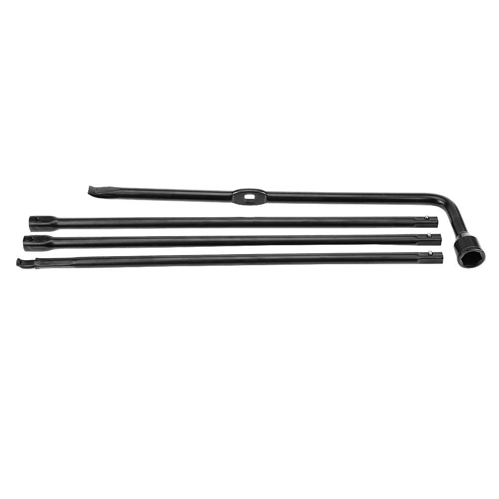 Heavy Duty Spare Tire Tool Kit - Black Iron Spare Tire Jack, Lug Nut Wrench & Handle with Leather Case - Fits Ford F250 F350 F450 F550 (2008-2016) - Perfect for Off-Roading, Truck Maintenance & Emergency Roadside Repairs