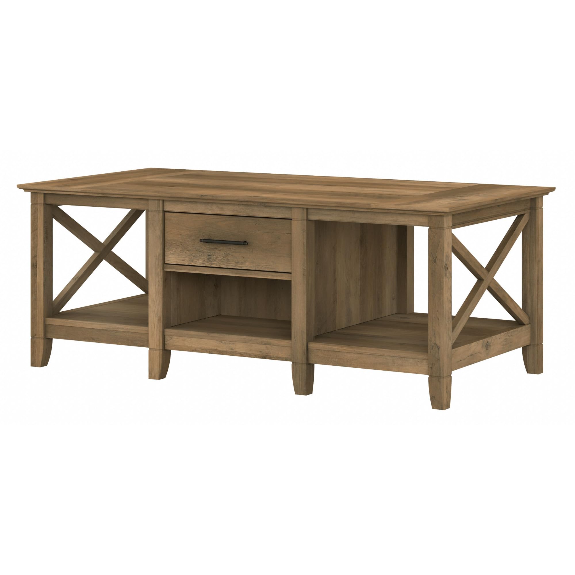 Reclaimed Pine Key West Coffee Table with Storage | Rustic Wood Living Room Furniture for Home Decor & Organization