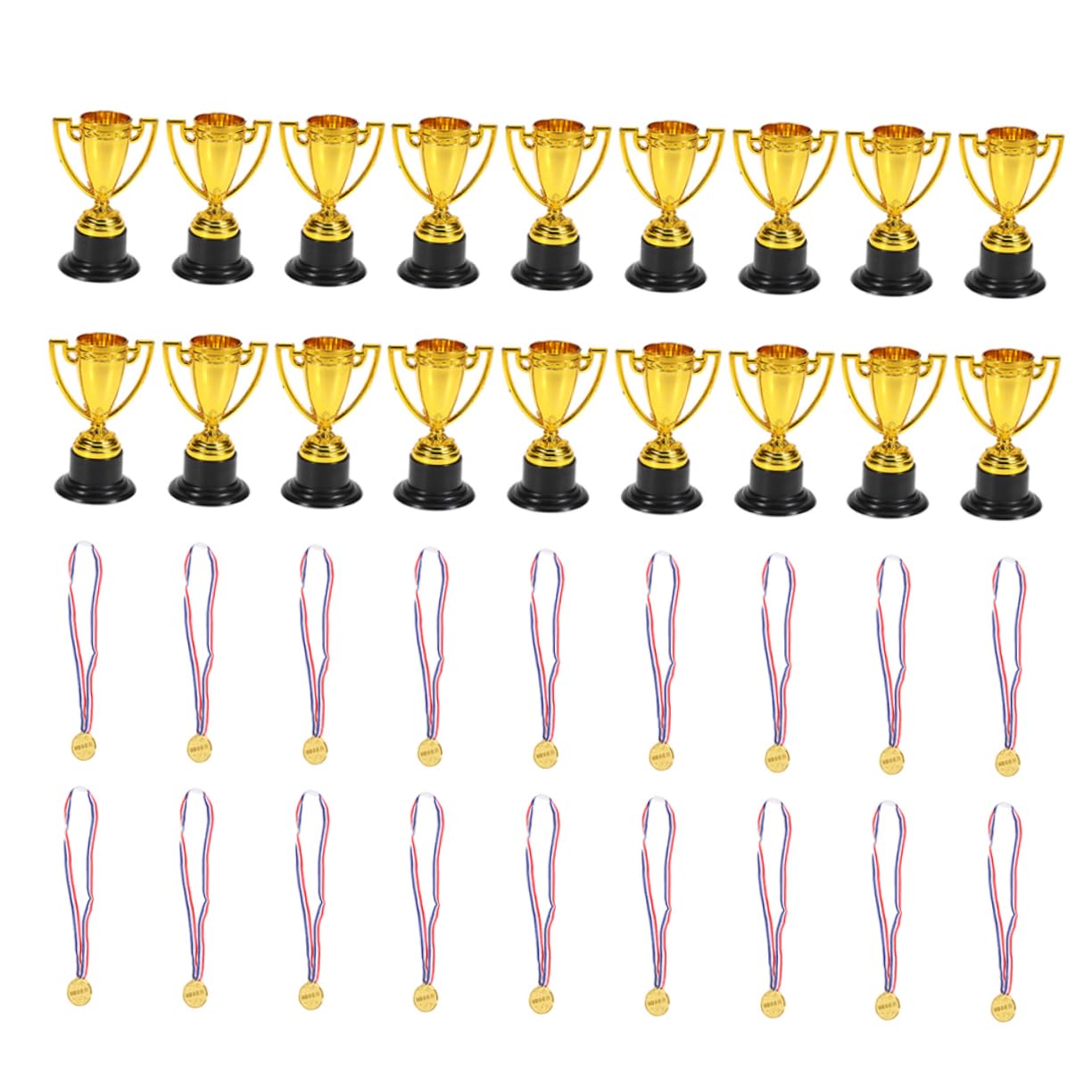 BESPORTBLE 108 Pcs Kids Trophies Bulk Set - Reusable Mini Awards for Children's Games, Sports & Classroom Rewards | Perfect for Birthday Parties, School Events & Sports Competitions