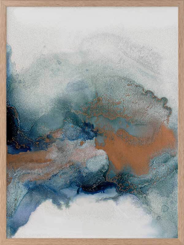 Dust and Sky II Framed Wall Art Print - Modern Home Decor for Living Room, Bedroom & Office