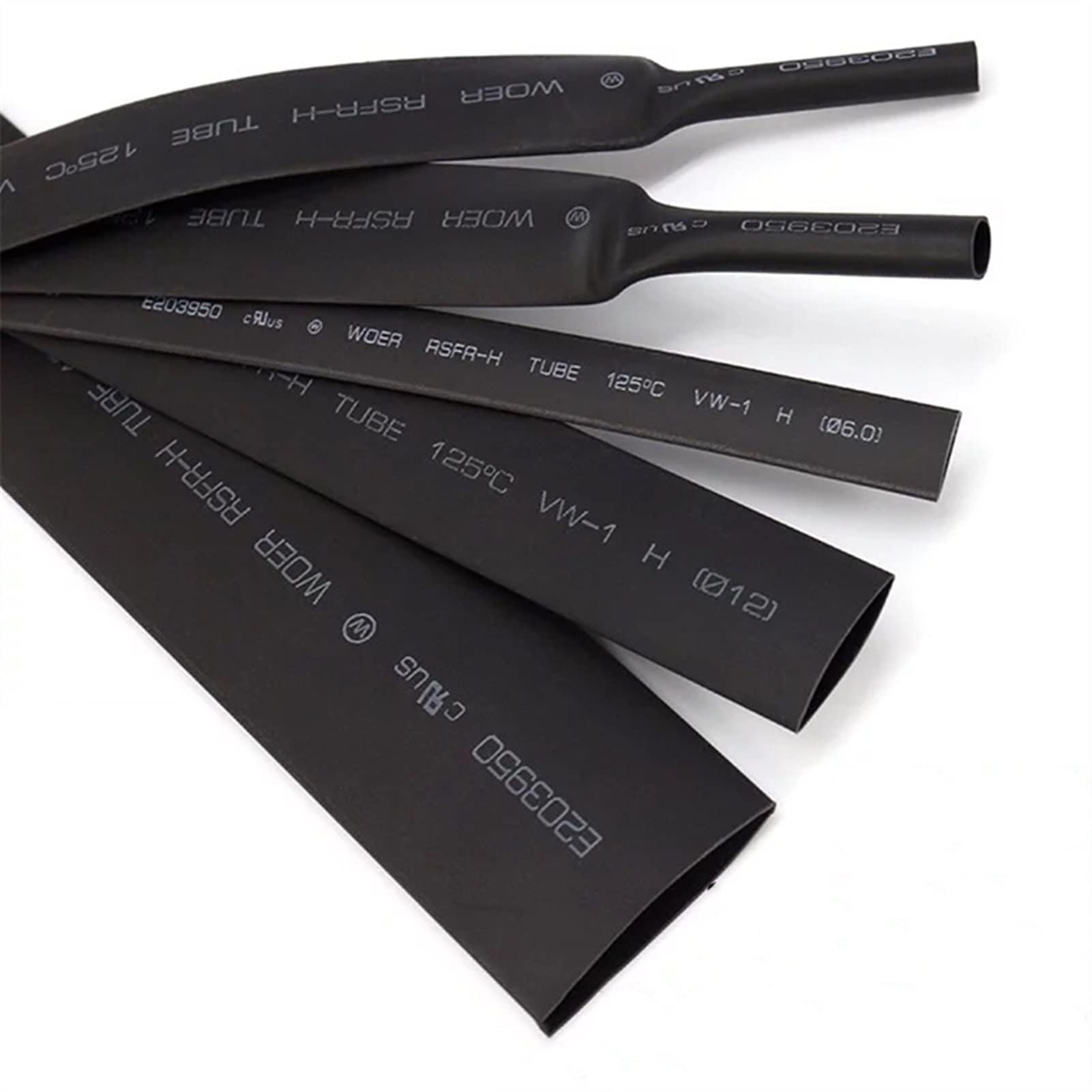 JYHSHENG 100M Black Heat Shrink Tubing - 18mm Diameter, High Temperature Resistant Wire Cable Sleeve for Electrical Insulation & Wire Connector Protection | Ideal for DIY Electronics, Automotive Wiring & Home Electrical Repairs