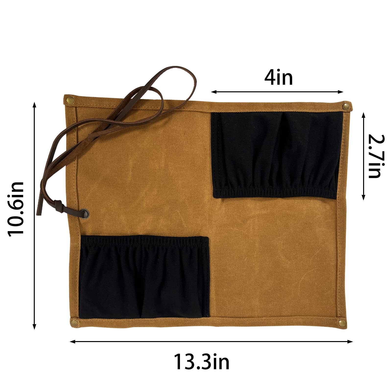 XIAOLI Travel Watch Roll Case - Waterproof Waxed Canvas Organizer for Men & Women