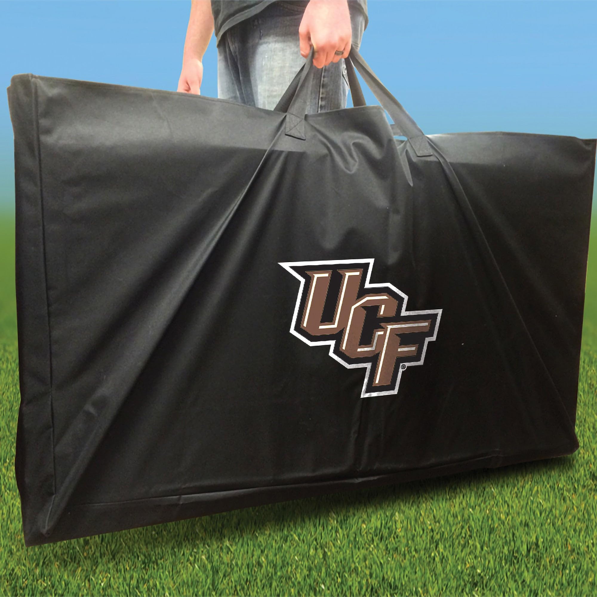 Custom Regulation Size Cornhole Board Set with Team Logo - Skip's Garage Central Florida Jersey Design - Perfect for Tailgating, Backyard Parties & Outdoor Games