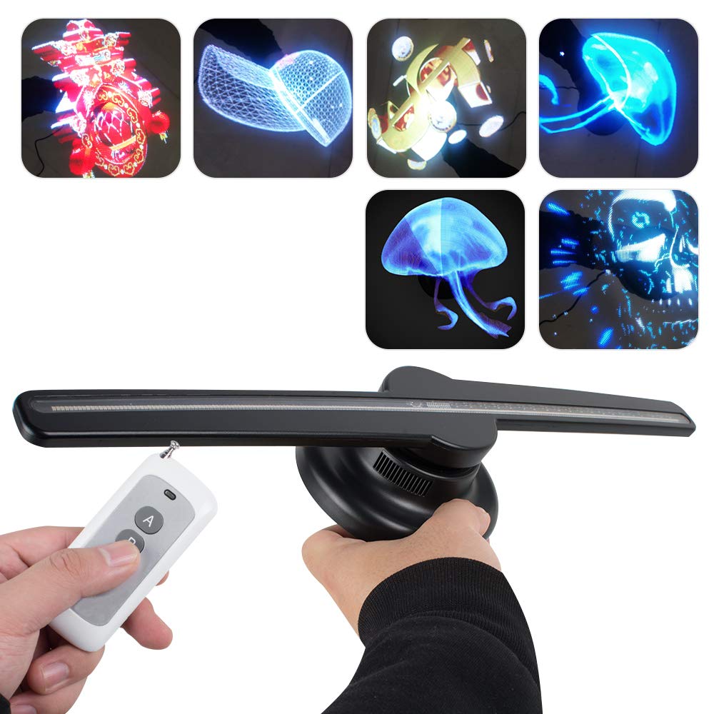 3D Holographic Projector Fan - 360° LED Hologram Display for Advertising, Christmas Decor & Holiday Gifts | US Shipping | Perfect for Retail Displays, Events & Home Decor