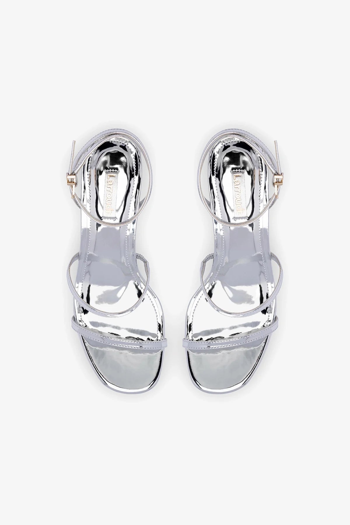 Gio Silver Mirror Sandals for Women - Stylish Comfortable Summer Beach Sandals for Casual Outings and Vacation Wear
