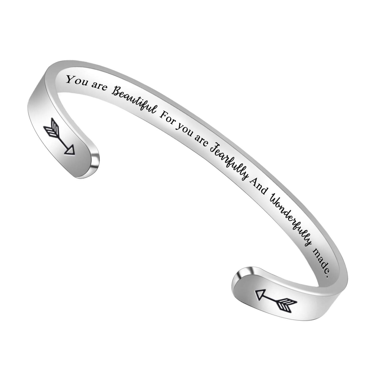 Btysun Inspirational Bracelets for Women - Motivational Cuff Bangle Jewelry for Mothers Day, Graduation, Birthday & Friendship Gifts - Personalized Mantra Bracelet from Daughter - Perfect for Daily Wear, Special Occasions & Gift-Giving