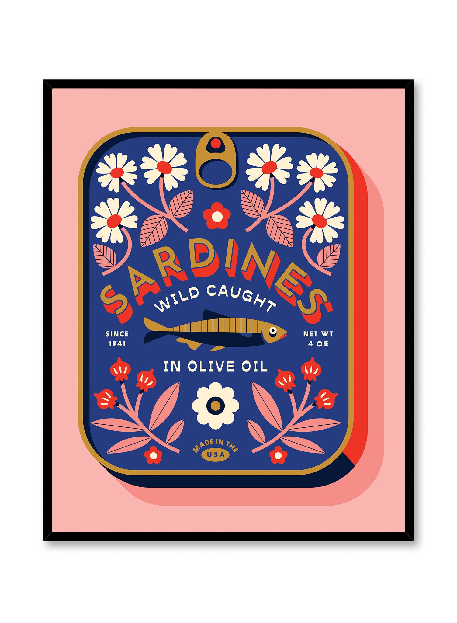 Wild Caught Sardines in Olive Oil - Premium Canned Fish, High in Omega-3 & Protein - Perfect for Salads, Pasta & Healthy Snacks - Non-GMO, Gluten-Free - 4.4oz (Pack of 12)