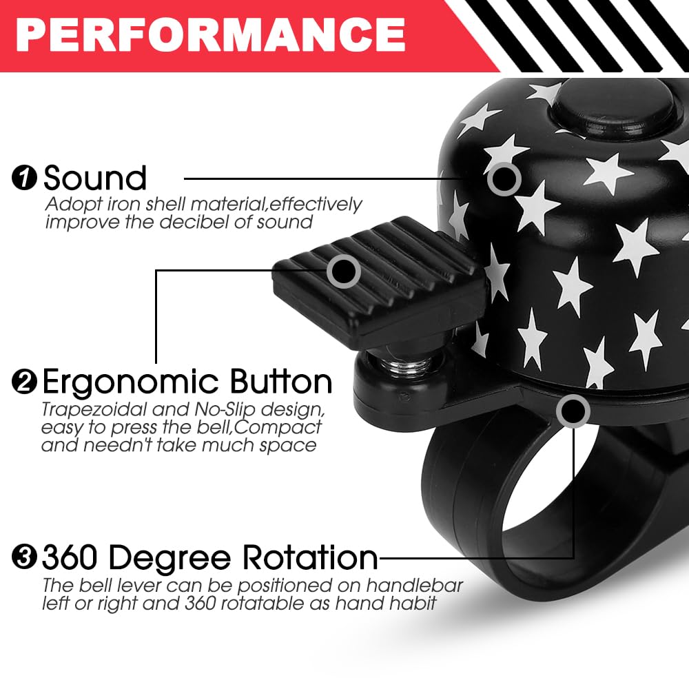 **Loud 120dB Kids Bike Bell - Classic Mini Bicycle Bell for Boys, Girls & Adults | Durable & Clear Sound for MTB, BMX, City Bikes & Scooters | Perfect Bike Accessory for Safety & Fun Riding**