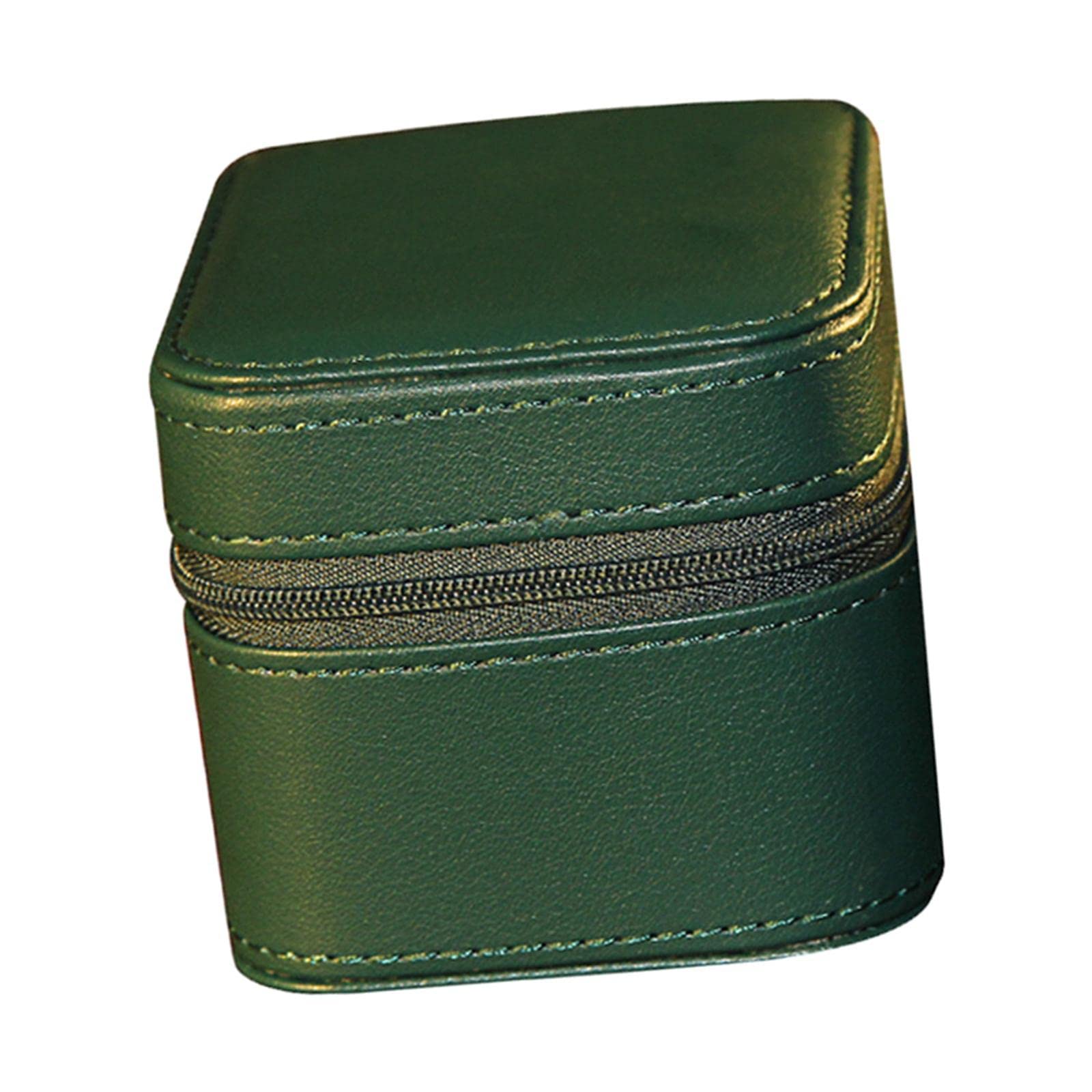 Harayaa Single Slot Watch Display Case - Portable Wristwatch Organizer Box with Bangle Pillow for Women Jewelry Storage, Dark Green - Perfect for Travel, Gift Giving & Jewelry Shop Display