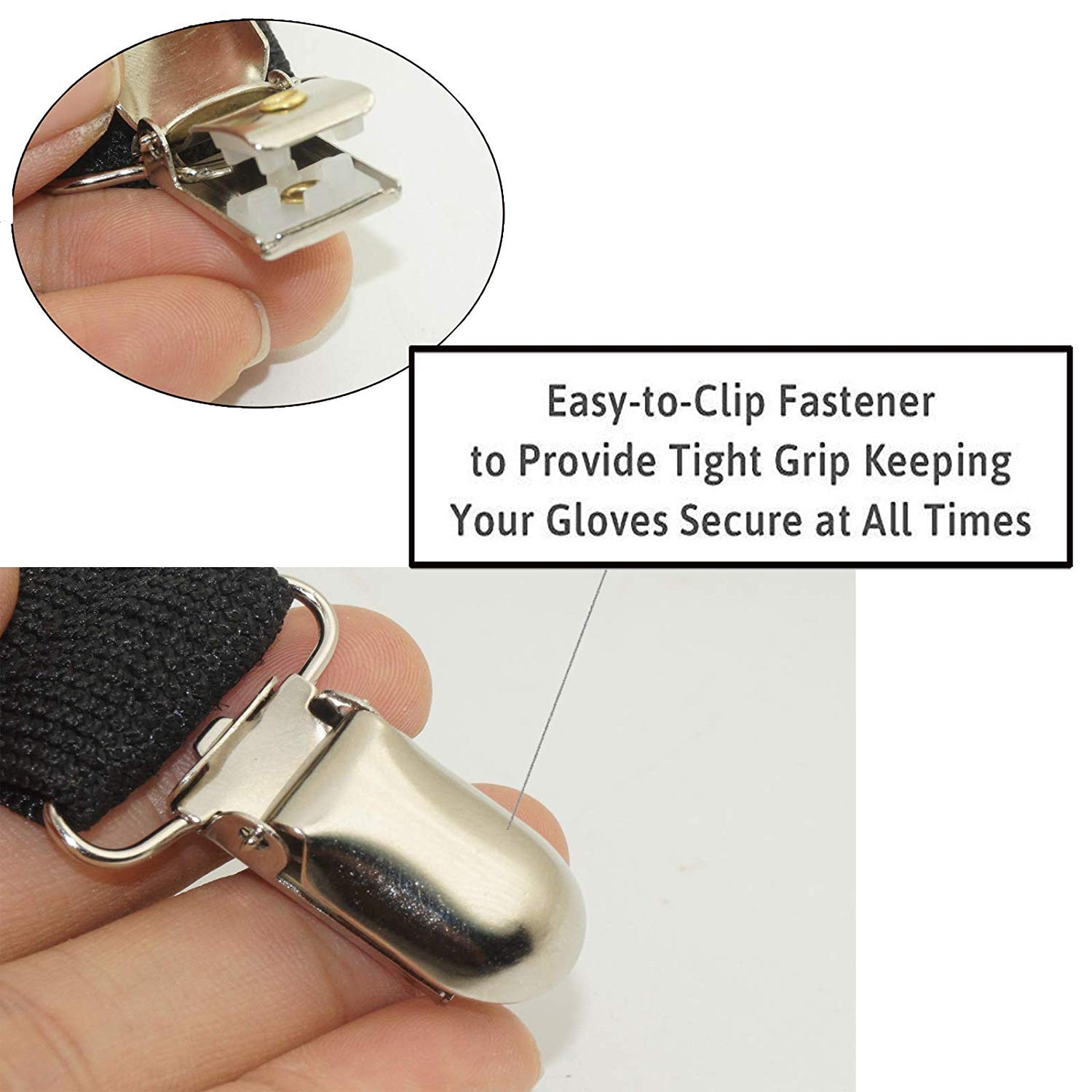 Stainless Steel Mitten Clips for Kids & Adults - Ski, Dog Band, Bed Sheets