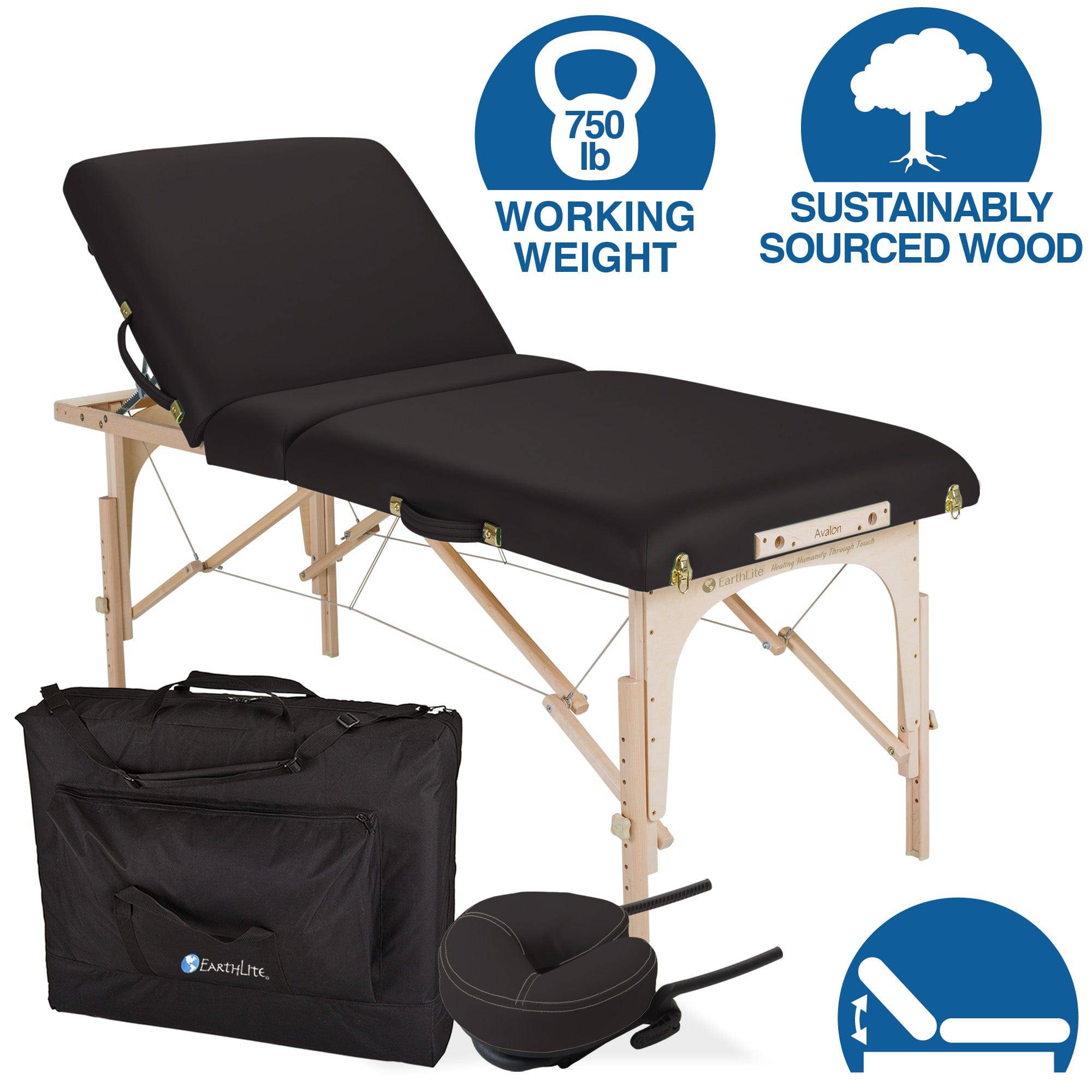 Avalon XD™ Professional Massage Table Set with Adjustable Height & Carrying Case - Perfect for Spa, Clinic & Home Use