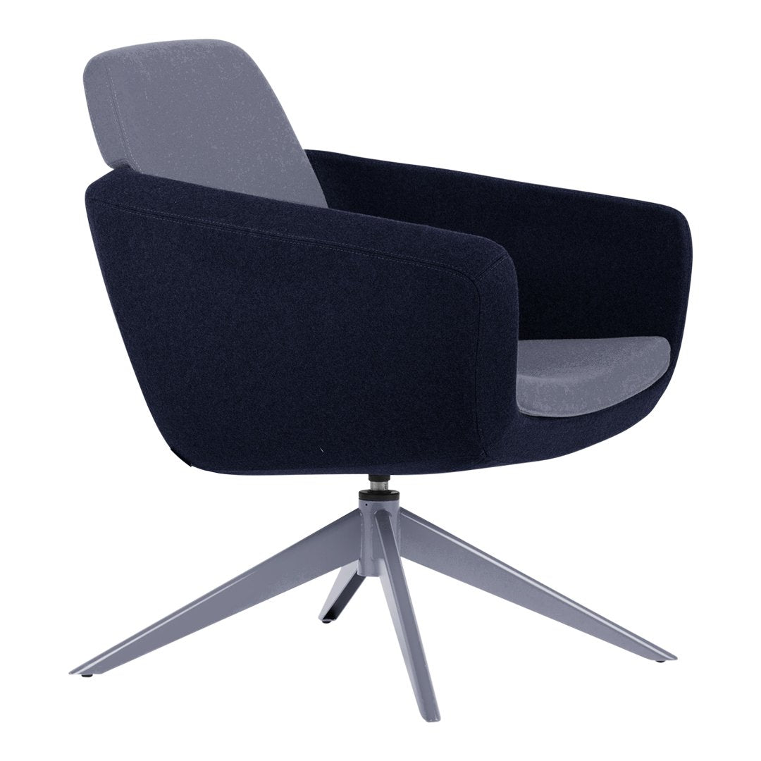 Arca Lounge Armchair with Sturdy Steel Base - Modern Living Room Chair for Home & Office Relaxation